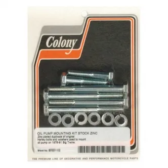 Colony Oil Pump Mount Kit OEM Style Hex in Zinc Finish For 1979-1991 B.T. Models (ARM690989)