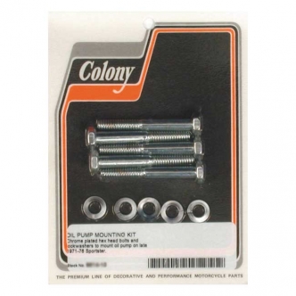 Colony Oil Pump Mount Kit OEM Style in Chrome Finish For Late 1971-1976 XL Models (ARM990989)