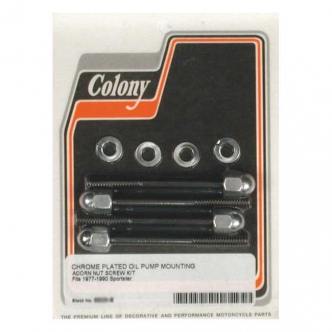 Colony Oil Pump Mount Kit Acorn in Chrome Finish For 1977-1990 XL Models (ARM280989)