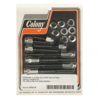 Colony Oil Pump Mount Kit Cap Style in Chrome Finish For 1992-1999 B.T. (Excluding TC) Models (ARM770989)