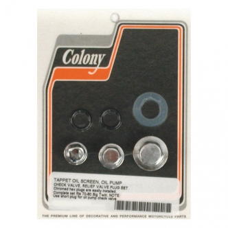 Colony Oil Pump And Crankcase Plug Set Hex; 3 Plug Set For 1968-1980 B.T. Models (ARM088105)