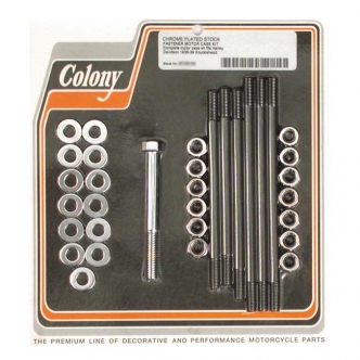 Colony Crankcase Bolt Kit Hex in Chrome Finish For 1936-1939 Knuckle Models (ARM642989)