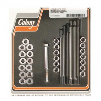 Colony Crankcase Bolt Kit in Hex Chrome Finish For 1948-1964 Panhead Models (ARM252989)