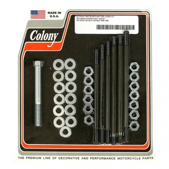 Colony Crankcase Bolt Kit Hex in Zinc Finish For 1948-1964 Panhead Models (ARM927929)