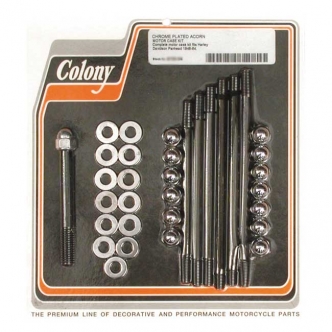 Colony Crankcase Bolt Kit in Acorn Chrome Finish For 1948-1964 Panhead Models (ARM452989)