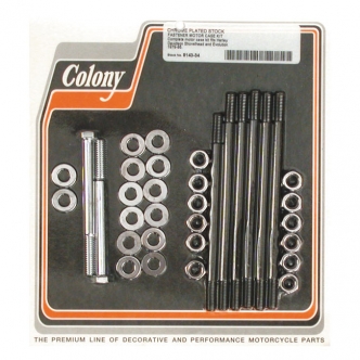 Colony Crankcase Bolt Kit Hex in Chrome Finish For 1979-1995 B.T. Models (ARM043315)