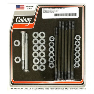 Colony Crankcase Bolt Kit Hex in Zinc Finish For 1979-1995 B.T. Models (ARM237929)