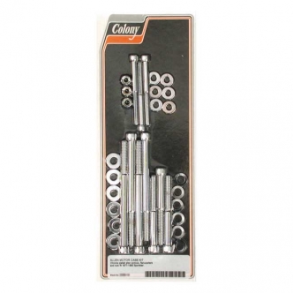 Colony Crankcase Bolt Kit in Chrome Allen Finish For 1977-1990 XL Models (ARM172989)
