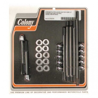 Colony Crankcase Bolt Kit in Chrome Acorn Finish For 1940-1948 74/80 Inch SV Models (ARM972989)