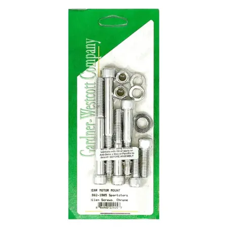 Gardner Westcott Motor Mount Set Rear Allen Screws in Chrome Finish For 1982-1985 XL Models (C-61-05)