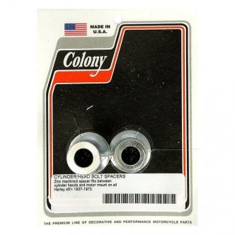 Colony Motor Mount Spacers Spaces Out 2 Longest Headbolts in Zinc Finish For 1937-1973 45 Inch SV Models (ARM138929)