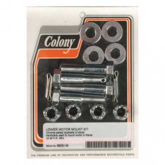 Colony Lower Motor Mount Kit in Chrome Finish For 1932-1973 45 Inch SV Models (ARM876989)