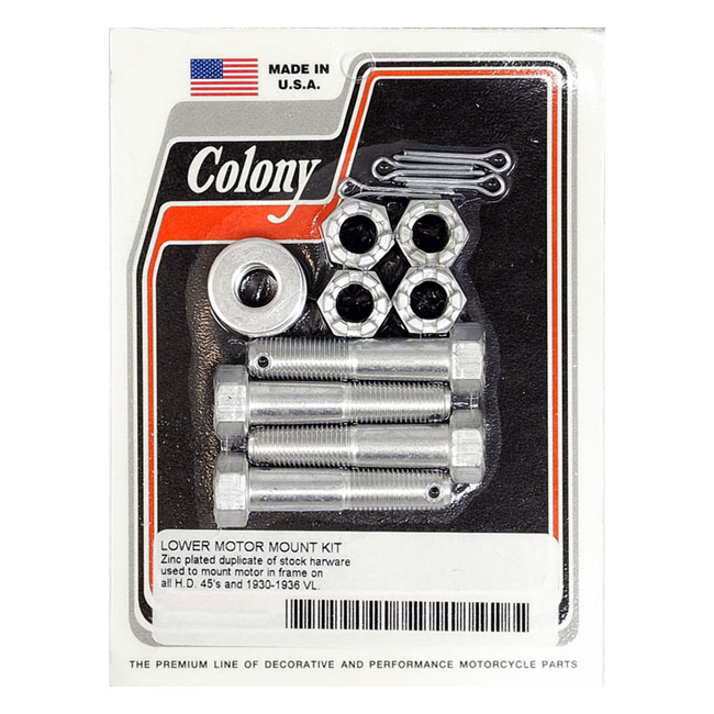 Colony Lower Motor Mount Kit in Zinc Finish For 19321973 45 Inch SV