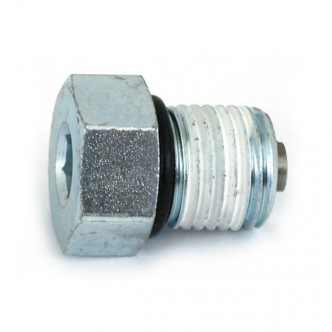 Doss Drain Plug Oil Tank Primary Magnetic 1/2-13 Thread in Zinc Finish For Oil Tank 2000-2017 Softail, Transm. 2007-2017 Softail, 2001-2017 Dyna FLT/Touring Primary; 2007-2017 Softail, Dyna, FLT Touring, 2004-2017 XL Models (ARM432129)