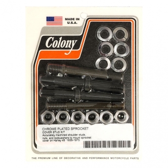 Colony Sprocket Cover Stud Kit in Chrome Finish For 1935-1973 45 Inch SV Models (ARM163179)