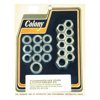 Colony Transmission Side Cover & Clutch Arm Kit in Chrome Hex Head Finish For 1937-1986 4-SP B.T. Models (ARM744069)