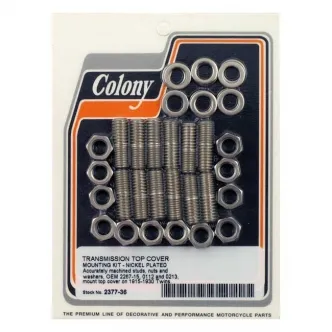 Colony Transmission Top Cover Mount Kit Nickel Plated For 1915-1930 H-D Models (ARM083099)