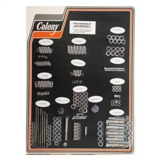 Colony Motor Screw Set OEM Style in Chrome Finish For 1948-1957 PAN Models (8302 CHR)
