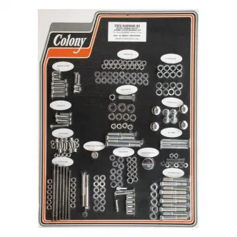 Colony Motor Screw Set OEM Style in Chrome Finish For 1970-1975 Shovel Models (ARM465989)