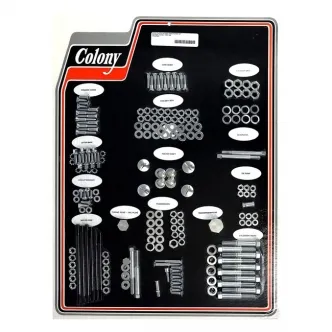 Colony Motor Screw Set OEM Style in Zinc Finish For 1966-1969 Shovel Models (ARM197929)