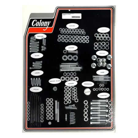 Colony Motor Screw Set OEM Style in Zinc Finish For 1976-1978 Shovel Models (8312-Z)
