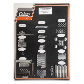 Colony Motor Screw Set OEM Style in Chrome Finish For 1957-1966 XL, XLH (Excluding XLCH) Models (ARM275989)