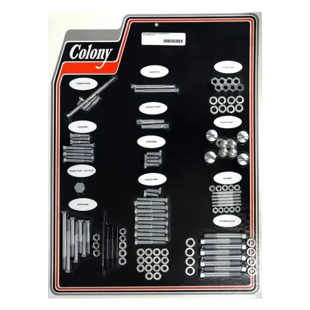 Colony Motor Screw Set OEM Style in Zinc Finish For 1957-1966 XL, XLH (Excluding XLCH) Models (8315-Z)