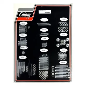 Colony Motor Screw Set OEM Style in Zinc Finish For 1967-1970 XLH, 1970 XLCH Models (ARM797929)