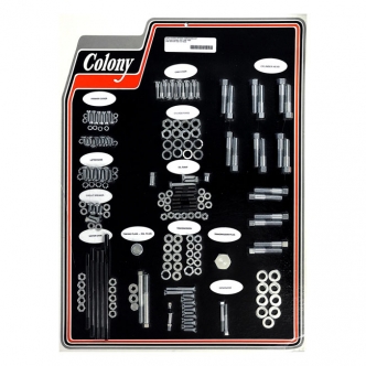 Colony Motor Screw Set OEM Style in Zinc Finish For 1937-1939 74/80 Inch U Models With Cast Iron Heads (ARM308929)