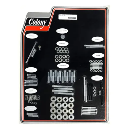 Colony Motor Screw Set OEM Style in Zinc Finish For 1952-1953 K Models (8324-Z)