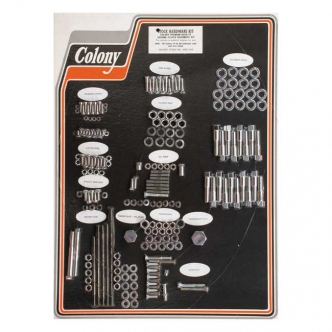 Colony Motor Screw Set OEM Style in Chrome Finish For 1940-1948 74/80 U Models With Cast Iron Heads Models (ARM095989)