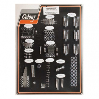 Colony Motor Screw Set OEM Style in Chrome Finish For 1937-1973 45 Inch SV With Cast Iron Heads Models (ARM495989)