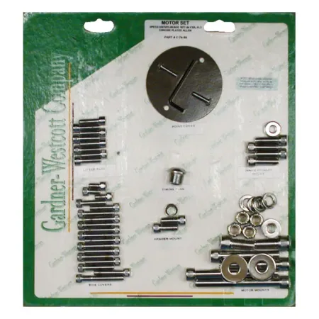 Gardner Westcott Motor Screw Sets in Chrome Allen Finish For Late 1976-1984 4-SP B.T. Models (C-74-89)