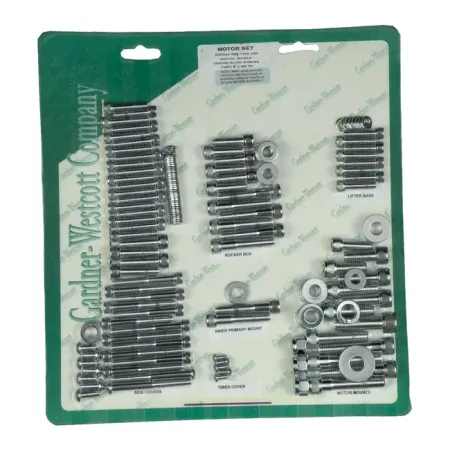 Gardner Westcott Motor Screw Set in Chrome Allen Finish For 2000-2006 Softail Models (C-88-79)