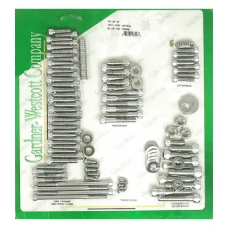 Gardner Westcott Motor Screw Set in Chrome Allen Finish For 2007-2017 Softail (Excluding 2008-2011 Rockers; 2016-2017 FLS/S, FLSTFBS) Models (ARM668579)