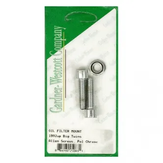 Gardner Westcott Oil Filter Mount Kit in Polished Chrome Plated For 1992-1999 B.T. (Excluding 1999 Twin Cam) Models (ARM212725)