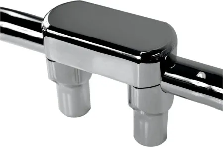 Drag Specialties 3 Inch Tall Buffalo Risers With Top Clamp In Chrome For 1 1/2 Inch Handlebars (0602-0602)