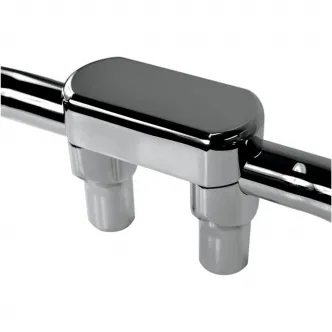 Drag Specialties 3 Inch Tall Buffalo Risers With Top Clamp In Chrome For 1 1/2 Inch Handlebars (0602-0602)