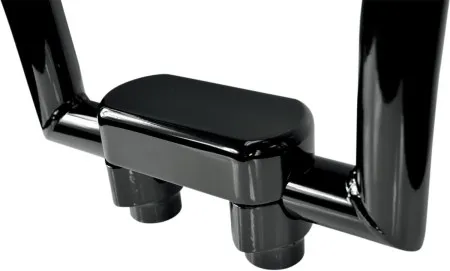 Drag Specialties 1 1/2 Inch Tall Buffalo Risers With Top Clamp In Black Finish For 1 1/2 Inch Diameter Handlebars (0602-0601)