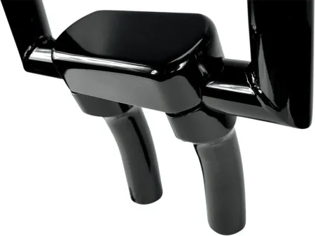 Drag Specialties 5.5 Inch Tall Buffalo Risers With 1 Inch Pullback With Top Clamp In Black For 1 1/2 Inch Handlebars (0602-0607)