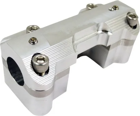 LA Choppers Raw Handlebar Clamp Set in Natural-Raw, Aluminum Finish For 2015-2017 FLTRX/FLTRU Models With 25.4mm (1 Inch) Diameter Handlebars (LA-7415-03)