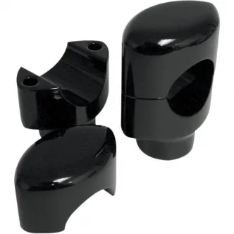 Drag Specialties Riser Big Buffalo 1 1/2 Inch Straight in Black Finish For 1 1/2 Inch Diameter Handlebars (0602-0466)