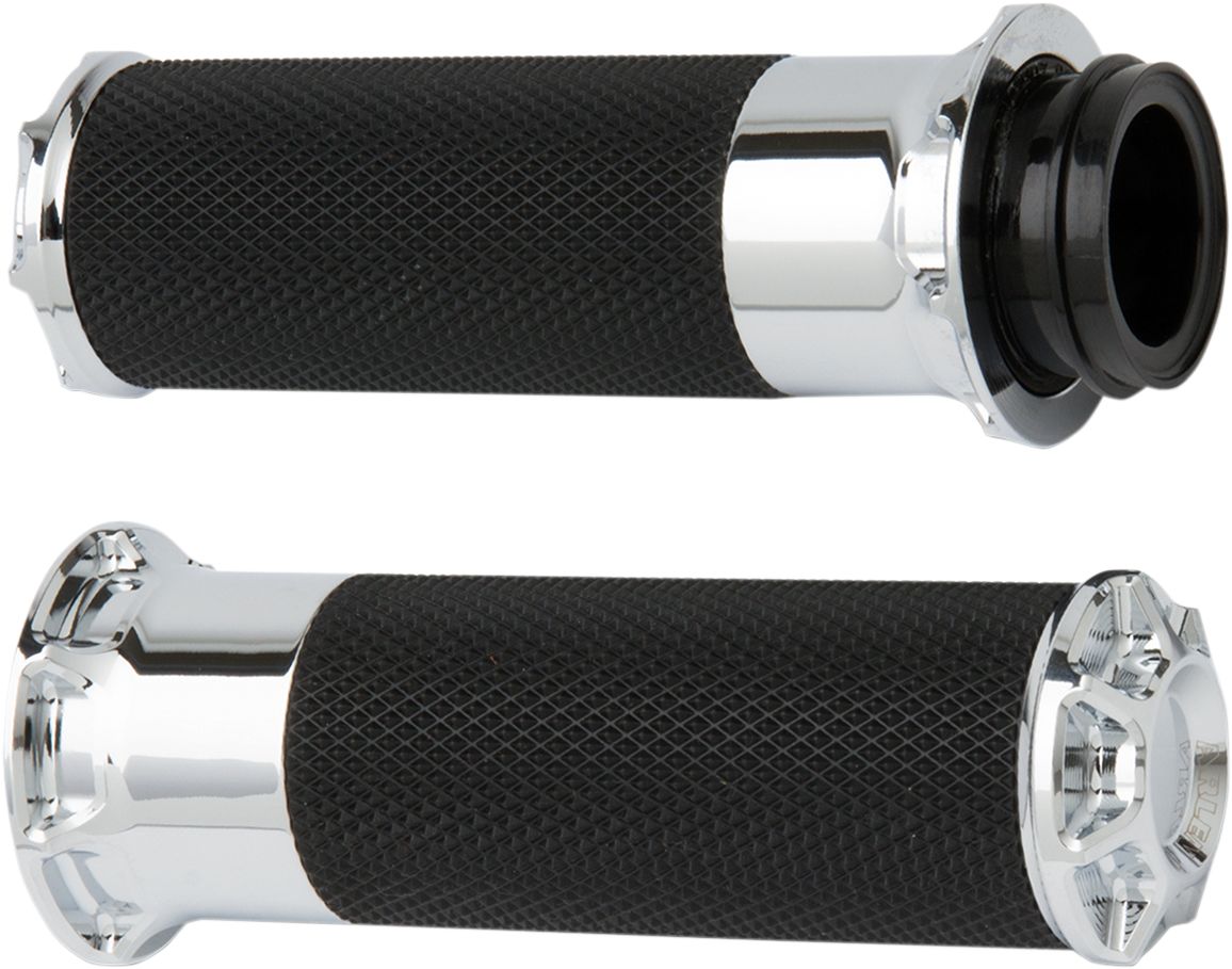 Arlen Ness Bevelled Fusion Grips In Chrome For 19742023 Harley