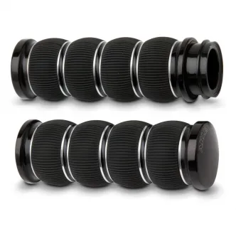 Arlen Ness Ring Leader Fusion Grips In Black For 2008-2023 Harley Davidson Electronic Throttle Models (07-315)