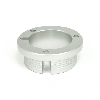 Doss Air Cleaner Adaptor CV To Rubber Flange in Raw Aluminium Finish 70mm OD, Allows Installation Air Cleaners With A 1968-1972mm ID Rubber Flange To OEM Keihin Constant Vacuum Carburetors For 1990-2006 B.T., 1988-2006 XL Models (ARM664509)