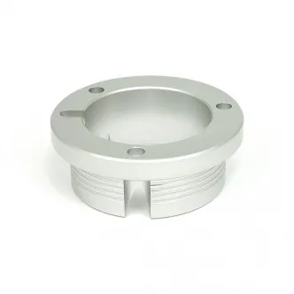 Doss Air Cleaner Adaptor CV To Rubber Flange in Raw Aluminium Finish 70mm OD, Allows Installation Air Cleaners With A 1968-1972mm ID Rubber Flange To OEM Keihin Constant Vacuum Carburetors For 1990-2006 B.T., 1988-2006 XL Models (ARM664509)
