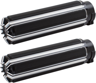 Arlen Ness 10-Gauge Billet Grips In Black For 2008-2023 Harley Davidson Electronic Throttle Models (07-129)