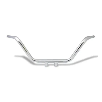 Highway Hawk Solid Custom Handlebar 1-1/4 Inch Diameter in Chrome Finish For 1982-2020 Harley Davidson Models (55-5307)