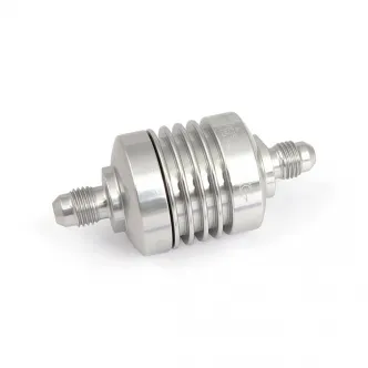 Golan Mini Fuel Filter 6-An Fitting in Clear Anodized Finish For Multifit (ARM903419)