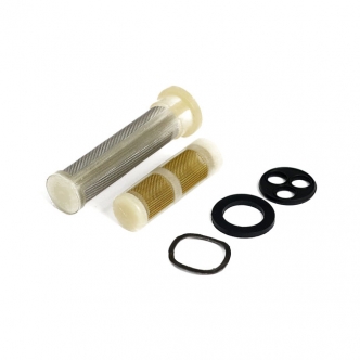 Doss Petcock Rebuild Kit Includes Two Filters, A Viton Valve Disk And An O-Ring For 1957-1998 B.T. & Sportsters Models (ARM073419)